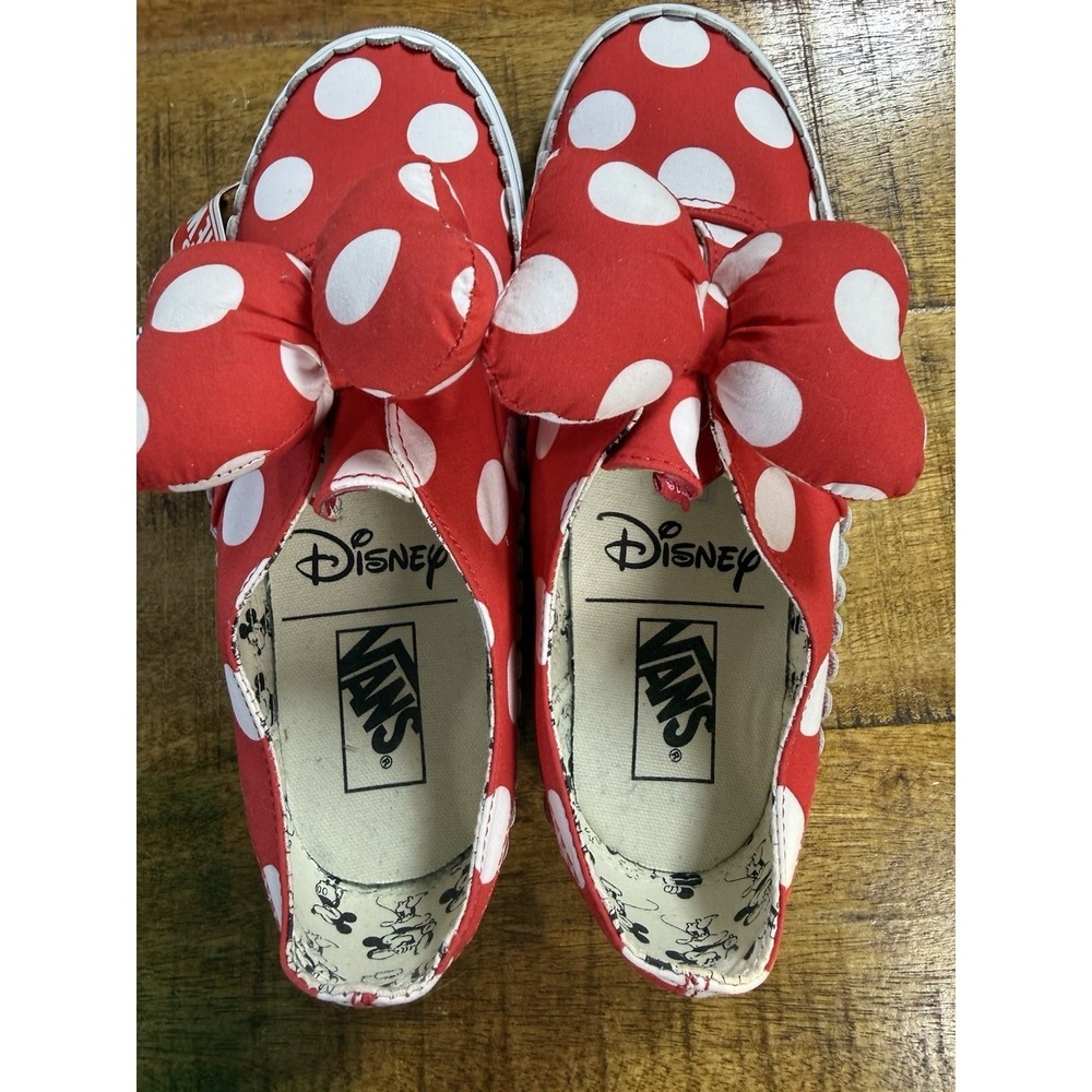 RARE Disney x Vans Authentic Gore Skate Shoe Minnie Mouse Bow Women SZ 10 New